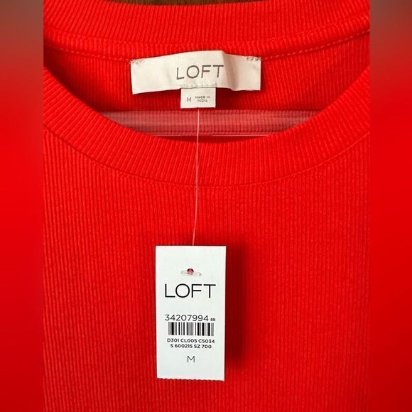 Loft Ruffle Cuff Mixed Media Blouse - Picture 5 of 7